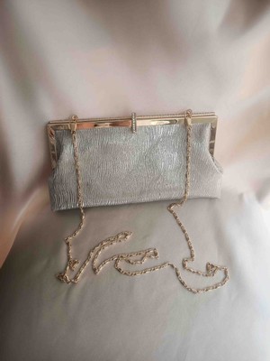 Hegef Bag Kadın Şerit Taş Detaylı Özel Tasarım Özel Gece Abiye Clutch Portföy Abiye Çanta