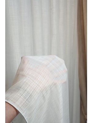 Paşamanlar Keten Dokulu Şık Tül Perde – Bambu | Ütü Gerektirmeyen, Yoğun Dokulu Modern Model