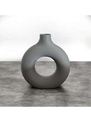 Nordic Donut Vazo | Halka Formlu Dekoratif Vazo | 3D Modern Ev Aksesuarı