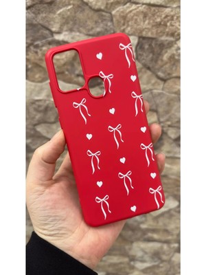 Vip Case Samsung Galaxy A21S Uyumlu Kalpli Fiyonk Desenli Silikon Darbe Emici Klasik Korumalı Rubber Kılıf