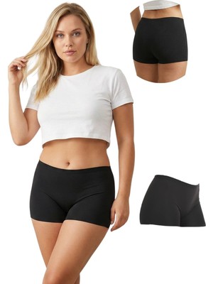 New Lilla 501 Basic Lazer Kesim Dikişsiz Kadın Boxer Külot