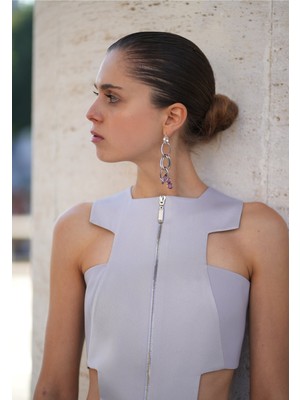 Space Grey Dress-Grey / M / Italıan Crep