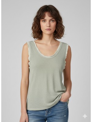 Centilmen Bdk Fitilli Bisiklet Yaka Kolsuz Bluz 3000