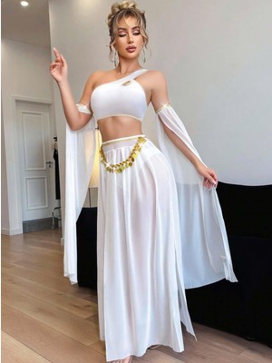 Intive Lingerie Kadın Fantazi Beyaz Özel Tasarım Harem Kostüm 2274