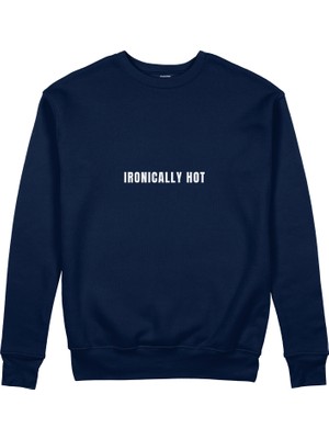 The Lucid Lab Ironically Hot Sweatshirt - Lacivert