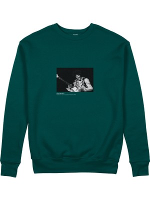 The Lucid Lab Jimi Hendrix Falkoner Centret Copenhagen 1969 Sweatshirt - Koyu Yeşil