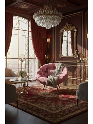 AVYNA Obsıdıan™ Exclusive Tekli Koltuk Berjer | Üst Segment Tasarım – Tay Tüyü - Pembe