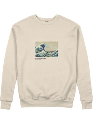 The Lucid Lab Kanagawa Oki Nami Ura Sweatshirt - Bej