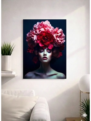 Floral WOMAN13  Tasarım Mdf Tablo (27X18)