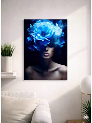 Floral Woman4 Tasarım Mdf Tablo (27X18)