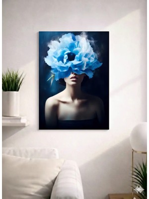 Floral Woman5  Tasarım Mdf Tablo (27X18)
