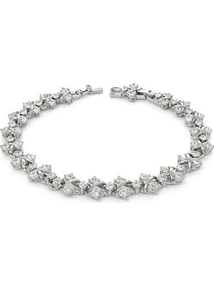 Brezza Lusso Jewelry Sarmaşık Işıltılı Kristal Taşlı Kadın Bileklik