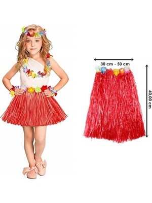 DS LLC Ieg™ Hawaii Hula Eteği Kırmızı Renk 40 cm DSLLCRS-ETIEG34
