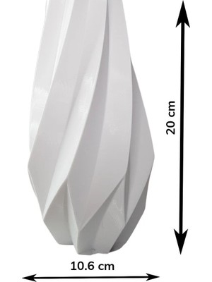 MAYS3DSTUDIO Modern Burgu Dekoratif Vazo – Minimal 3D Baskı Masaüstü Salon Vazosu