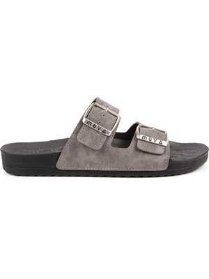 Muya 31500-NOVA , Gri Anatomik Taban, Şık, Ultra Hafif, Günlük Erkek Terlik