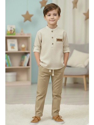 Cattackids Erkek Çocuk Gömlek Pantolon Takımı 2-5 Yaş