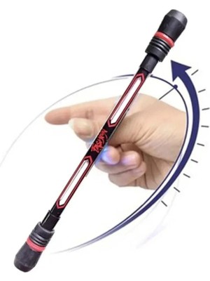 AGM Siyah Mürekkepli Parmak Kalem , Döner Kalem 0,5 mm Uç, Simetrik Tasarım, Stres Giderici Kalem , Stres Kalemi Süper Denge Kalemi Spinner Pen Gercek Uçlu Döndürme Kalem, Jel Mürekkep