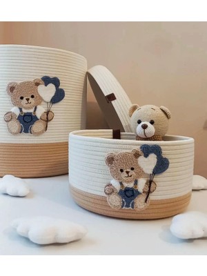 Berçak Home Bebek Çocuk Odası ,düzenleyici Punch Işlemeli Saklama Kutusu, Oyuncak Sepeti