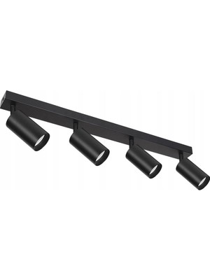 Riolight Modern1 Siyah Mutfak,salon,giyinme Odası,cafeler Için Gün Işiğı Metal 4lü Spot(Ampul Dahil)