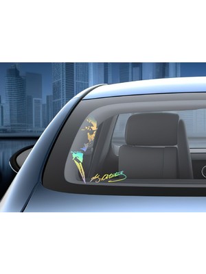 Sticker Dizayn Atatürk Mustafa Kemal ve Imza Sticker - Araba Oto Motosiklet Karavan Cam Sticker Etiket - 00137