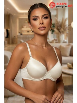 Le Jardin Premium Kadın Mikro Kaplı Askıları Çıkabilen Destekli Dolgulu Basic Kutulu Tek Sütyen