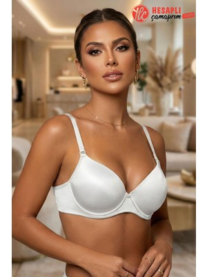 Le Jardin Premium Kadın Mikro Kaplı Askıları Çıkabilen Destekli Dolgulu Basic Kutulu Tek Sütyen