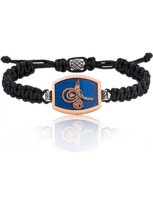 Supertrend Gümüş Tuğralı Makrome Erkek Bileklik