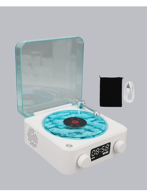 Teknodayım Gece Lambası Stereo Bluetooth Hoparlör Dijital Saatli Vintage Tasarım Çok Fonksiyonlu