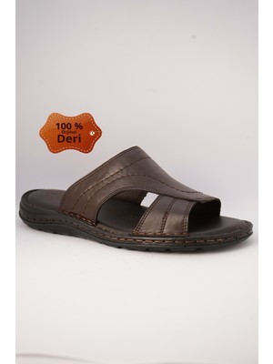 Kristal Kr.98 Anatomik Taban Hakiki Deri Erkek Terlik