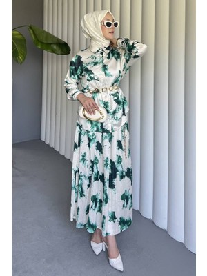 İlkimay.com Eteği Piliseli Saten Ikili Takım 1693