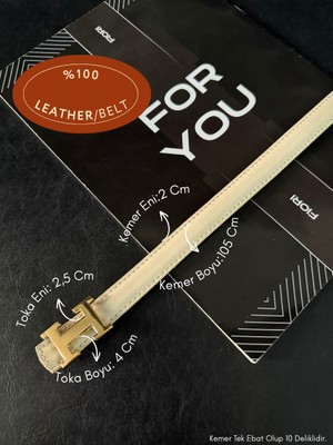 Fiori Hakiki Bombeli 2 cm Deri H Tokalı Ince Kadın Kemeri, Ceket Kemeri, Gömlek Kemeri, Elbise Kemeri