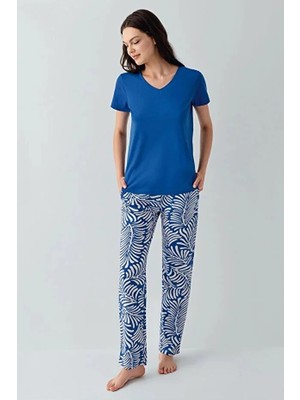 Arnetta Kısa Kol V Yaka Kadın Pijama Takım 3605