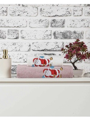 Mira Home Banyo Havlusu Takımı Noel Baba  Nakışlı