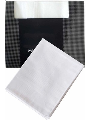 Mira Home 3’lü Özel Paket Premium Erkek Mendil Seti  %100 Pamuk 42X42 cm Beyaz