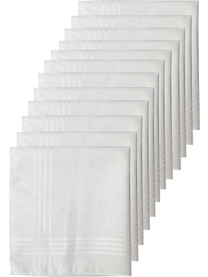 Mira Home 12LI Paket Klasik Cep Hediyelik Bayram Mendili %100 Pamuklu 30X30 cm