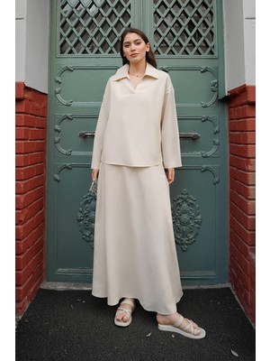 Molly Nelly Kadın Keten Etek Bluz Ince Yazlık Takım