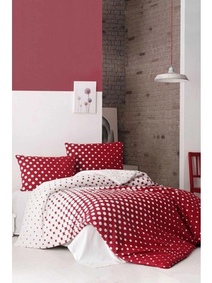 Mira Home Çift Kişilik Nevresim Takımı Pamuklu Retro Puantiye