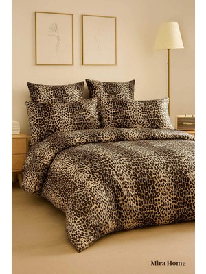 Mira Home Çift Kişilik Pamuklu Nevresim Takımı Wild Leopard