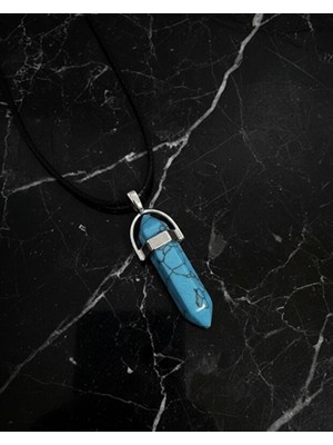 Meneva Aksesuar Firuze Doğal Taş Çivi Model Kolye