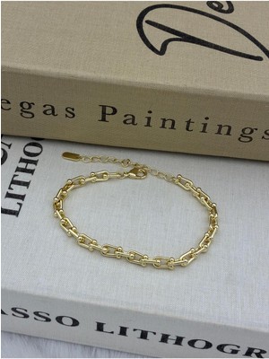 Hedef Bujiteri 14K Gold Renk Tfn Ataç Model Bileklik CM128