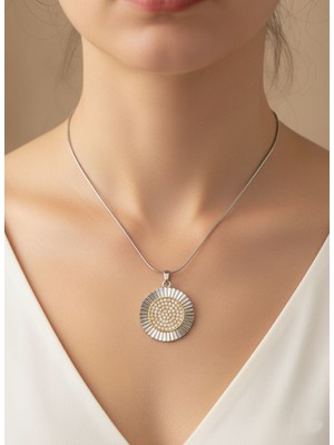 Çelik Yuvarlak Model Kolye