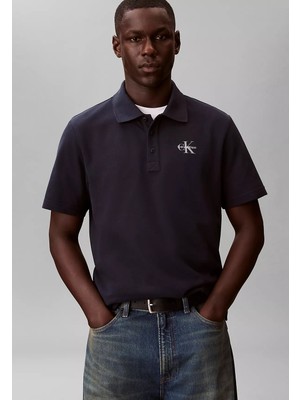 Calvin Klein Erkek Bisiklet Yaka Kısa Kol Pamuklu Düz Model Lacivert T-Shirt LV04RF209G-CEF