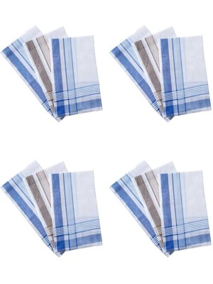 Mira Home 12 Li El Cep Beyaz Kumaş Mendil 39X39 cm Pamuklu Ym 01