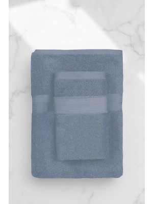 Mira Home 2 Parça Battal Lüks Premium Banyo Spa Havlu Takımı 90X170 cm Indigo