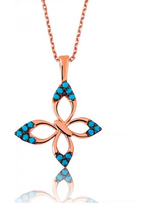 Supertrend Gümüş Mavi Kelebek Bayan Kolye