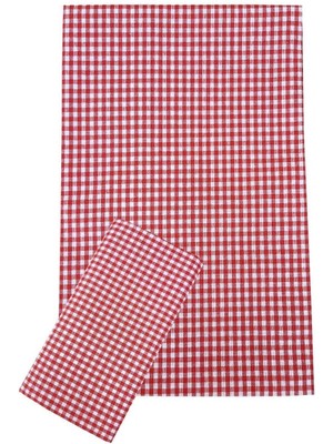 Mira Home Zefir Desen Sofra Bezi Masa Örtüsü 170 x 170 cm Kırmızı