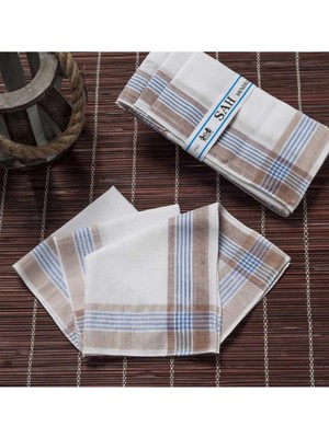 Mira Home Şah 30X30 Cm. Bir Düzine 12 Adet Mendil Şah Kahve