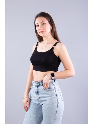 Mckanzie 9062 Halkalı Pensli Kaplı Crop Atlet