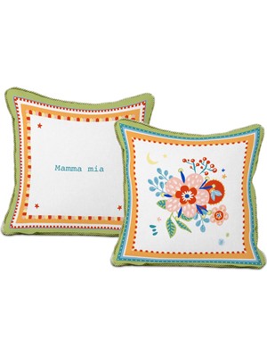 Baci Milano Bacı Mılano Mamma Mıa Flower Yastık Cotton 60X60 cm