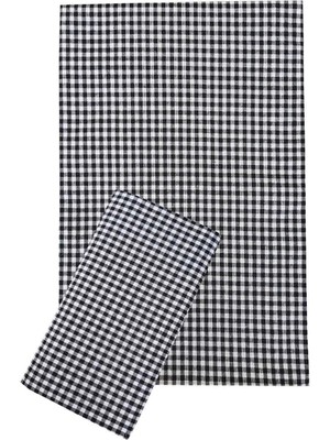 Mira Home Zefir Desen Sofra Bezi Masa Örtüsü 170 x 170 cm Siyah